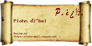Plohn Ábel névjegykártya